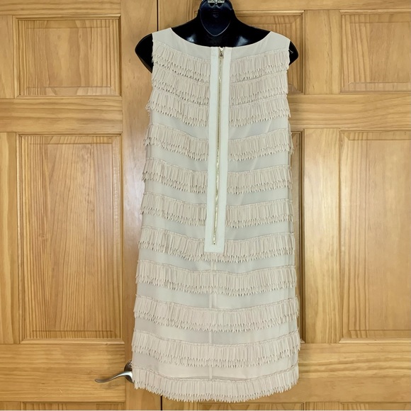 NWT 248$ Ann Taylor fringe sheath Dress, Size 12 - Picture 4 of 7